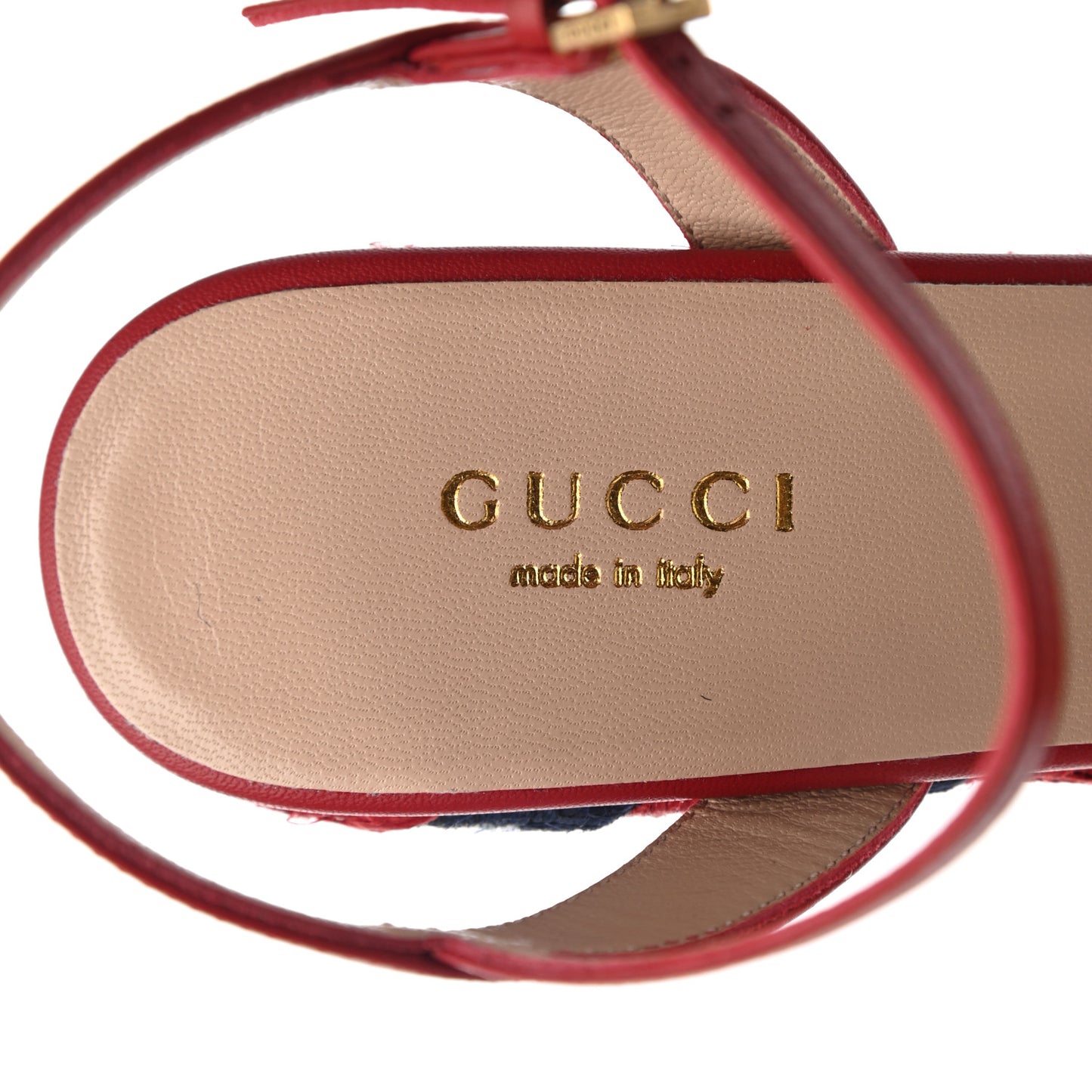 Lifford Calfskin Aitana Espadrille Platform 45/130mm Wedge Sandals 35.5 Hibiscus Red