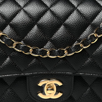 Chanel Caviar Quilted Medium Double Flap Black 8 of 11