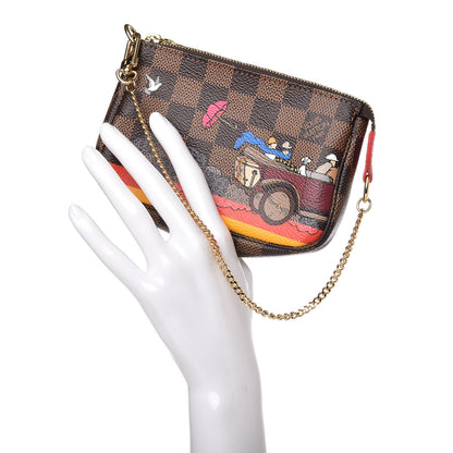 Louis Vuitton Damier Ebene 2015 Christmas Animation Mini Pochette Accessories 2 of 7
