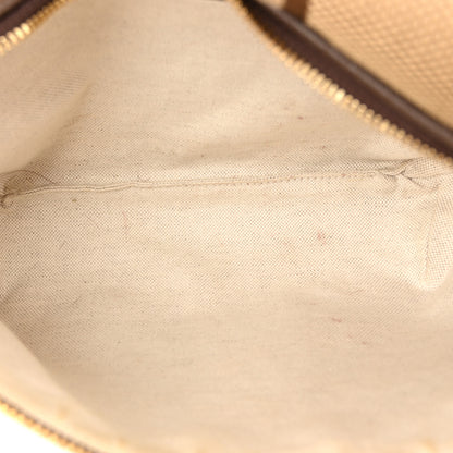 Gucci Monogram Jumbo GG Textured Dollar Calfskin Web Belt Bag Camel Ebony New Acero 5 of 10