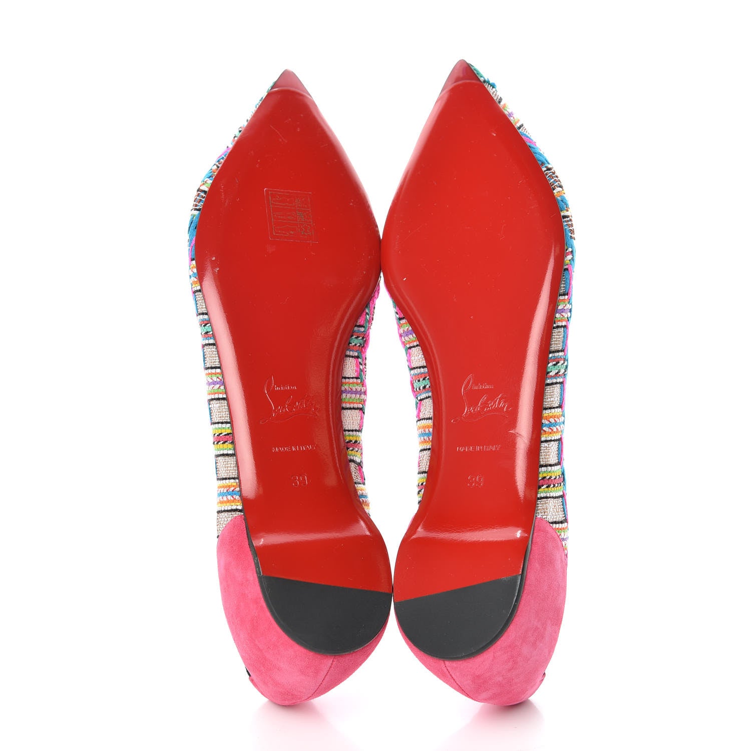 Christian Louboutin Lace Rete Tresse Suede Hippie Follies Flats 39 Version Multi 5 of 9