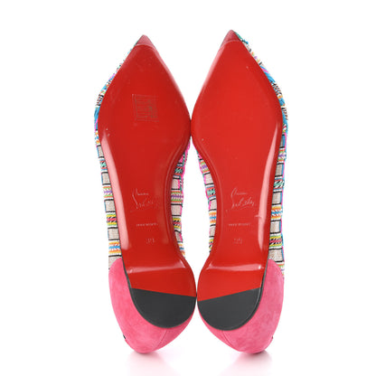 Christian Louboutin Lace Rete Tresse Suede Hippie Follies Flats 39 Version Multi 5 of 9