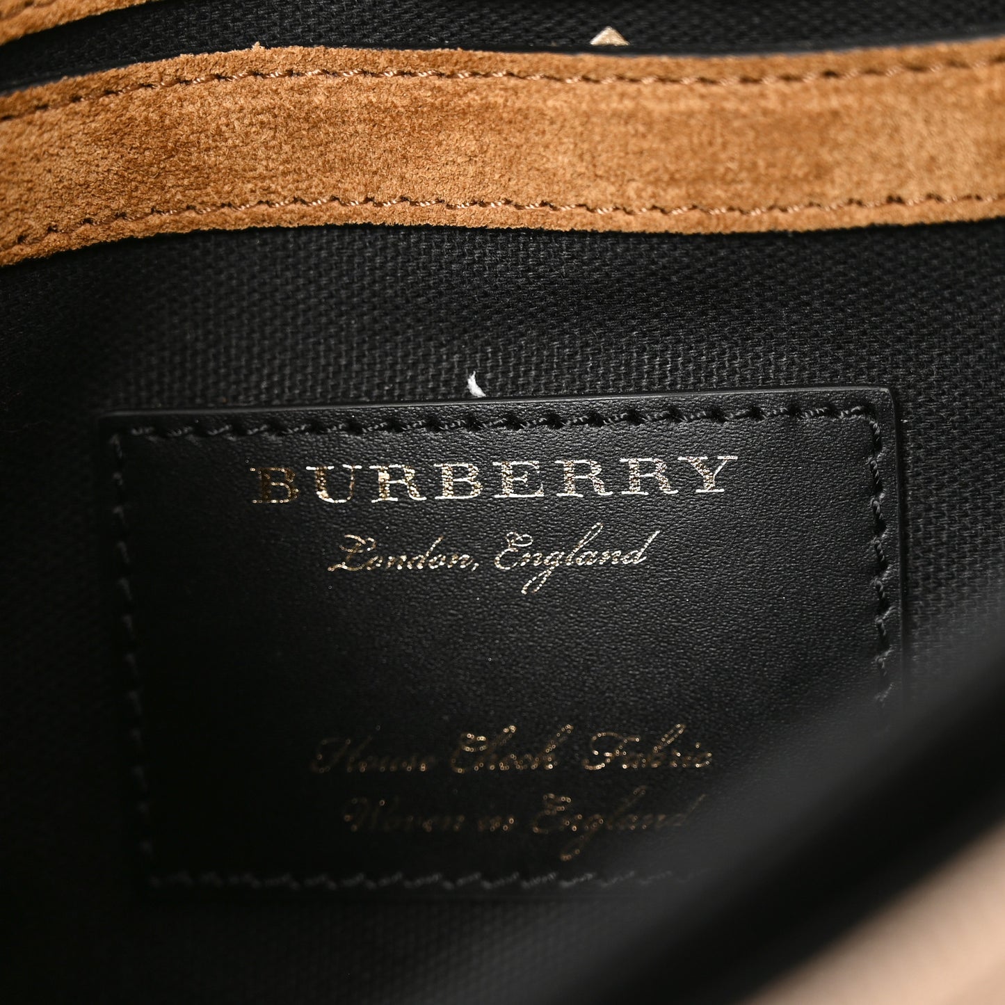 Derby Calfskin House Check Baby Macken Crossbody Bag Black