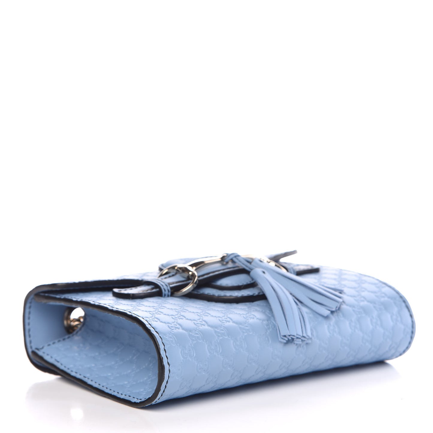 Soft Microguccissima Mini Emily Chain Shoulder Bag Mineral Blue