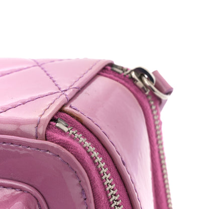 Chanel Patent Quilted Small Pocket Box Camera Case Purple 11 of 12