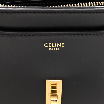 Celine Satinated Calfskin Mini 16 Top Handle Bag Black 6 of 9