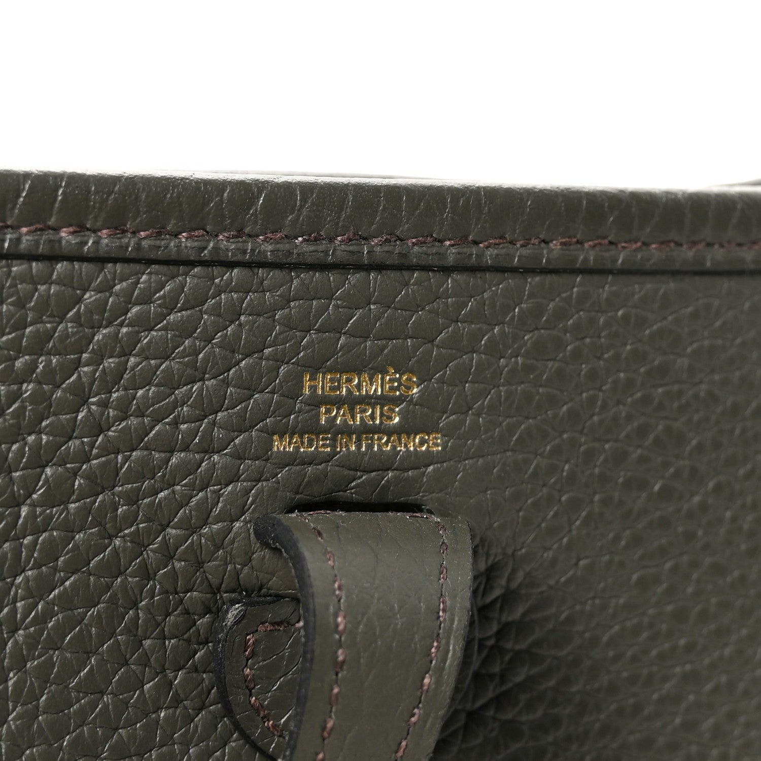 Hermes Taurillon Clemence Evelyne TPM Vert De Gris 6 of 10