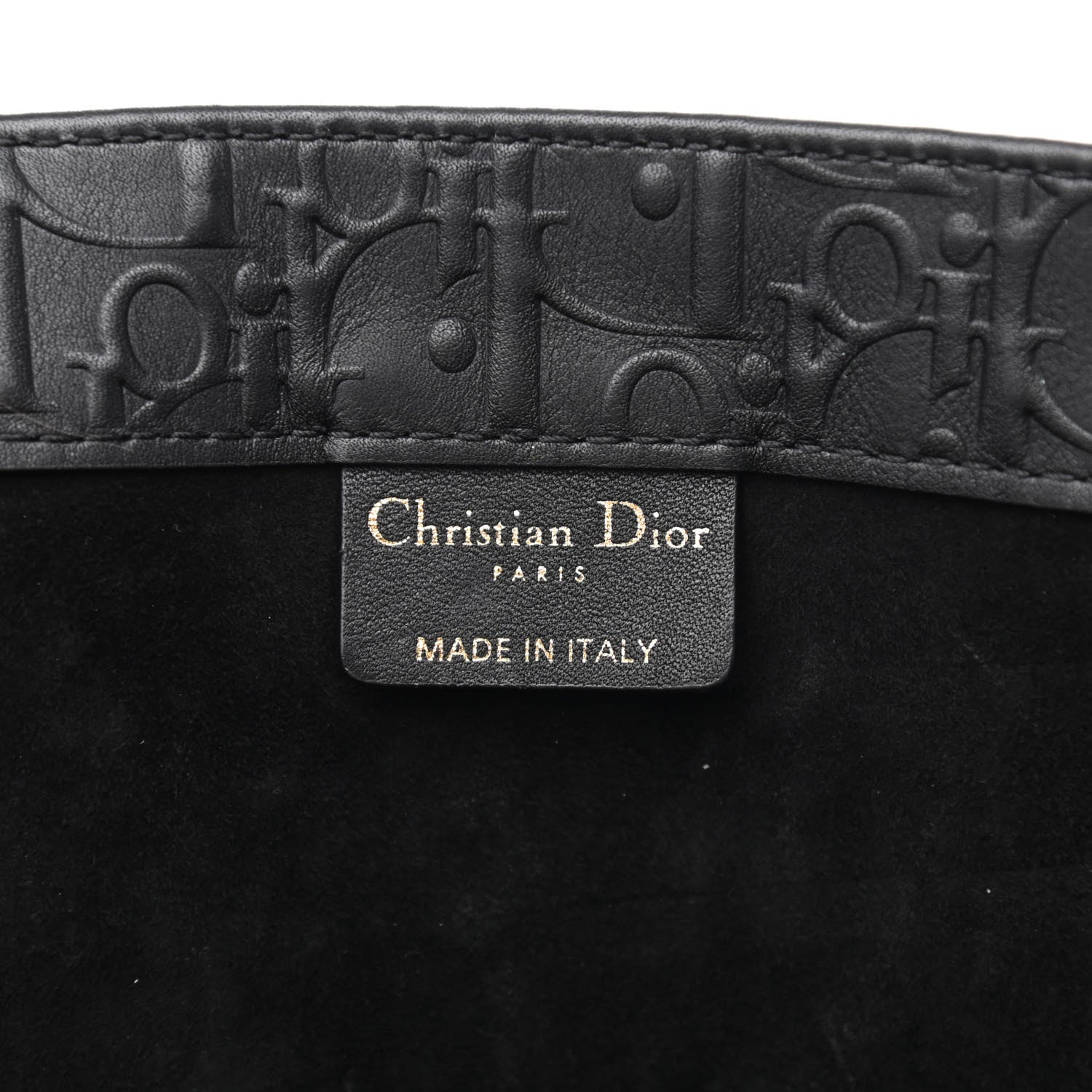 Christian Dior Oblique Calfskin Embossed Large Book Tote Black 6 of 10