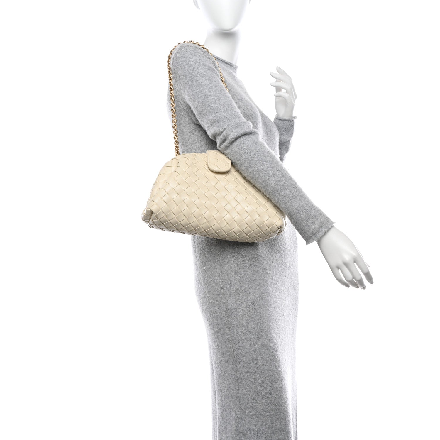 Bottega Veneta Nappa Intrecciato Teen The Lauren 1980 Clutch With Chain String 2 of 9