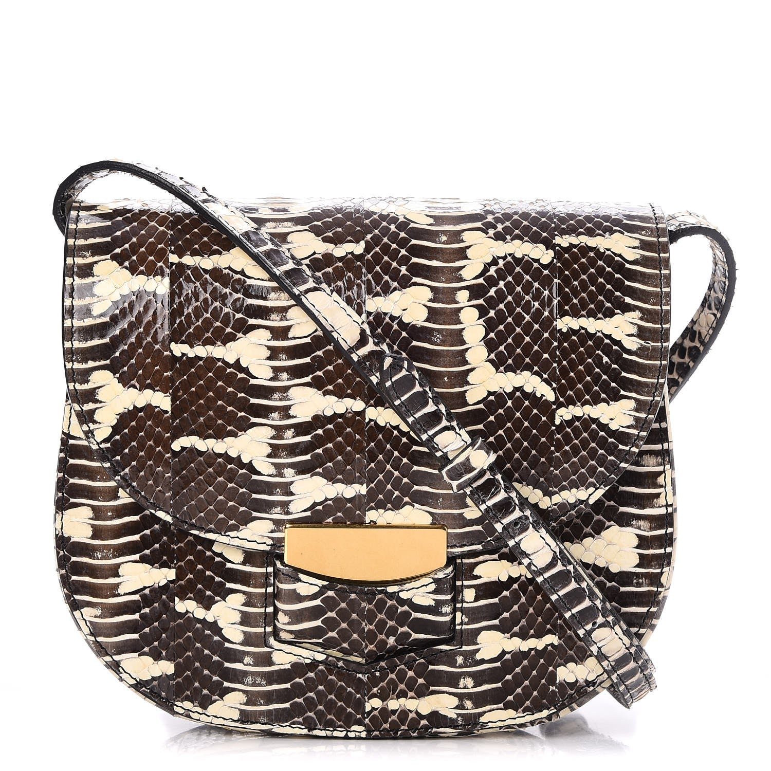 Celine Watersnake Small Trotteur Black White 1 of 8