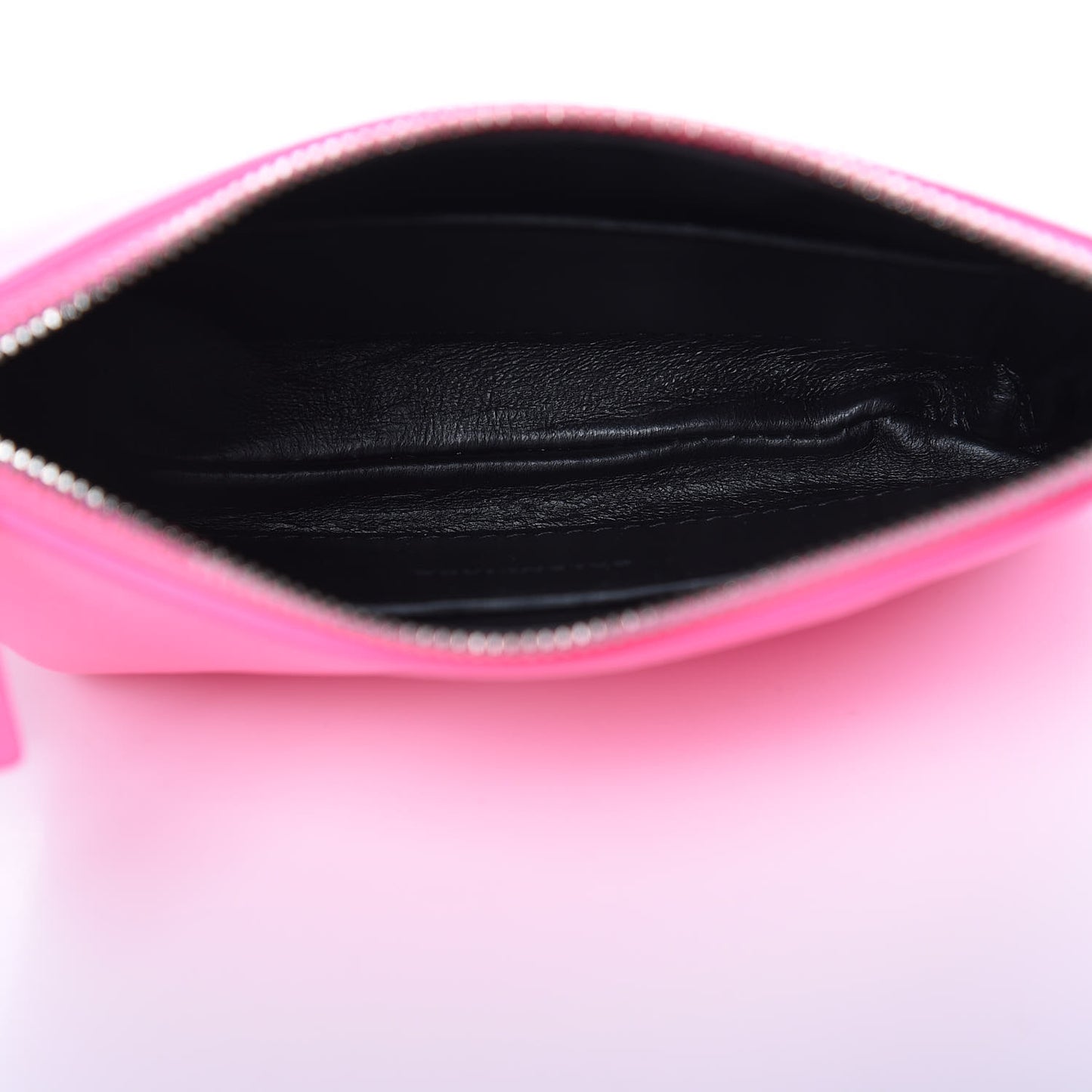 Calfskin Logo XS Ville Pouch Acid Pink Black