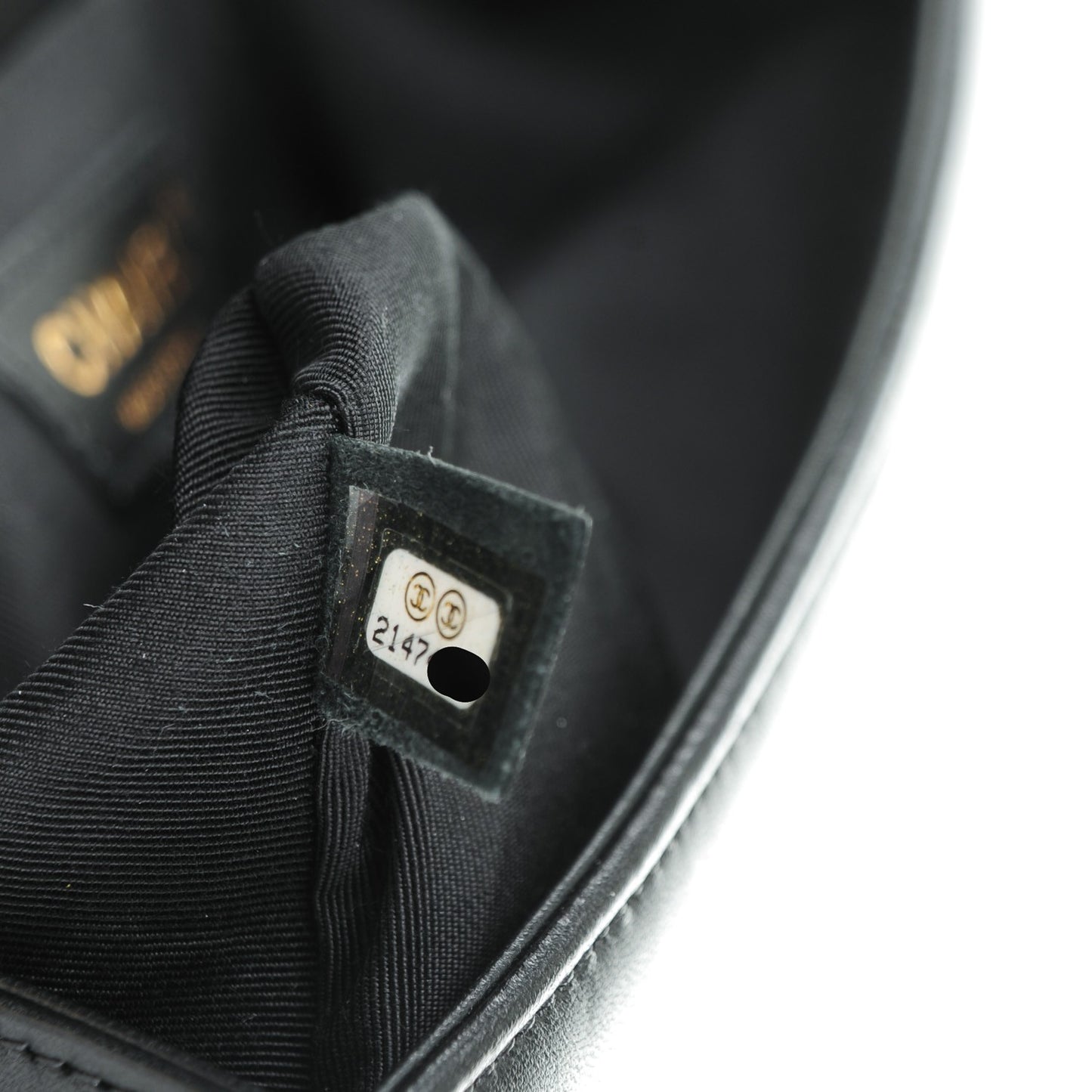 Lambskin Quilted Medium Boy Flap Black