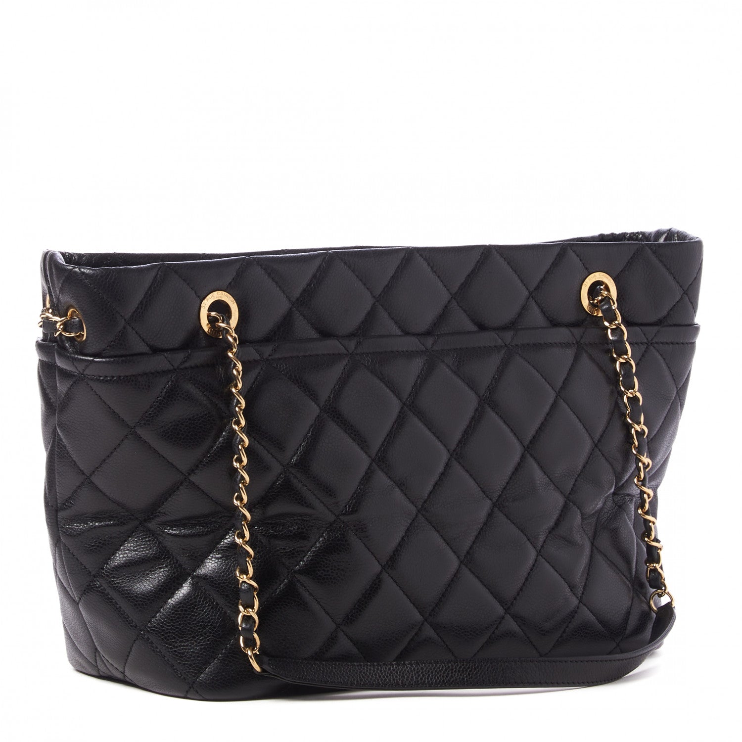 Chanel Caviar Quilted CC Timeless Soft Tote Black 2 of 9