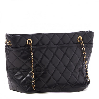 Chanel Caviar Quilted CC Timeless Soft Tote Black 2 of 9