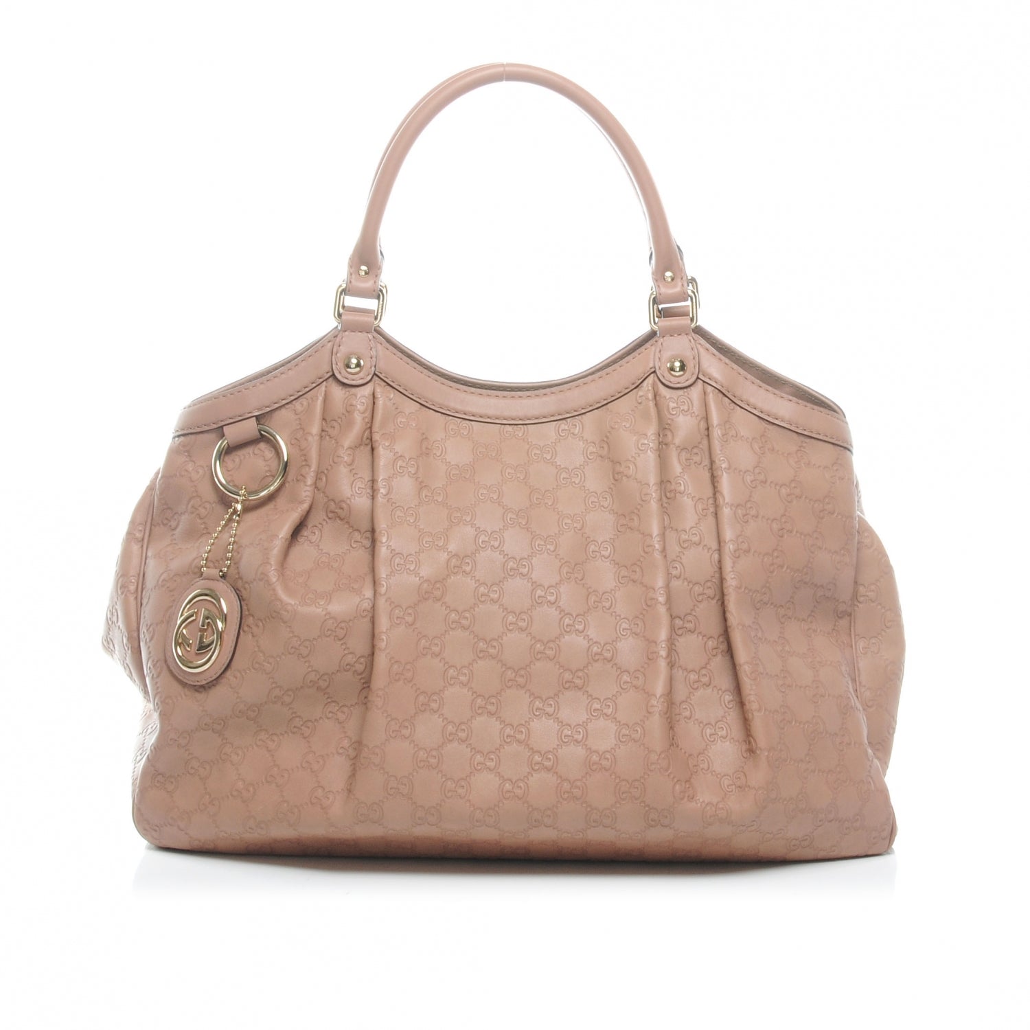 Gucci Guccissima Large Sukey Tote Winter Rose 1 of 8