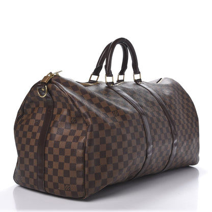 Louis Vuitton Damier Ebene Keepall Bandouliere 55 2 of 12