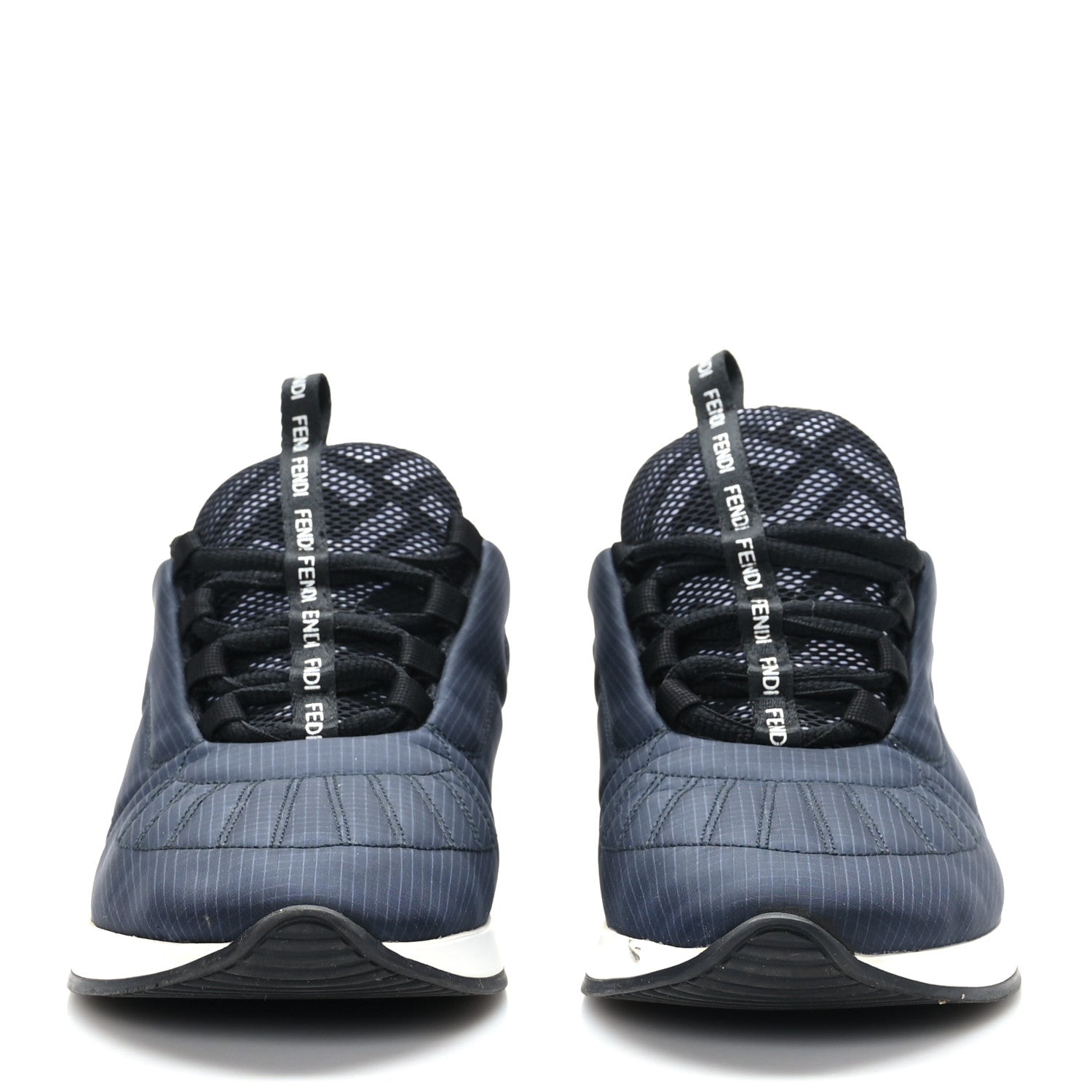 Fendi Nylon Womens Ffreedom Sneakers 36 Blue Black 2 of 7