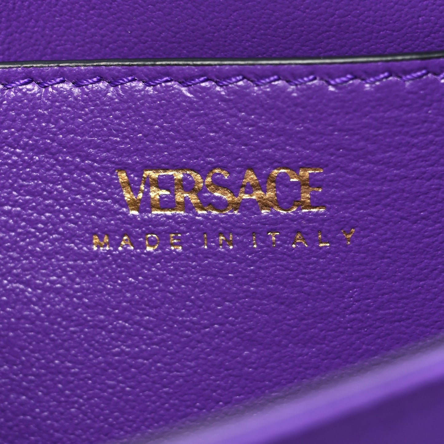 Satin Crystal Embellished La Medusa Pouch On Chain Purple