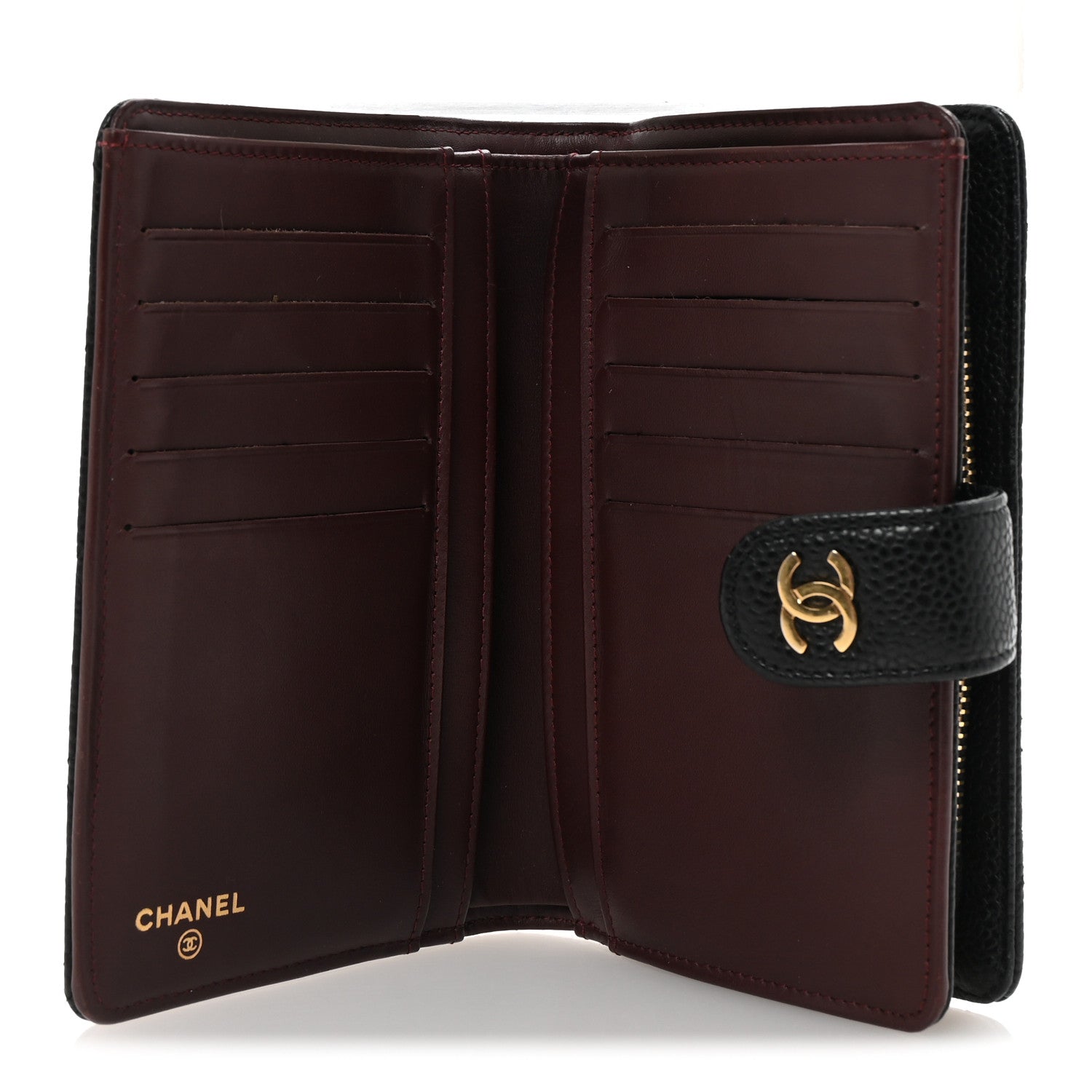 Chanel Caviar Quilted Zipped Pocket Wallet Black 5 of 8