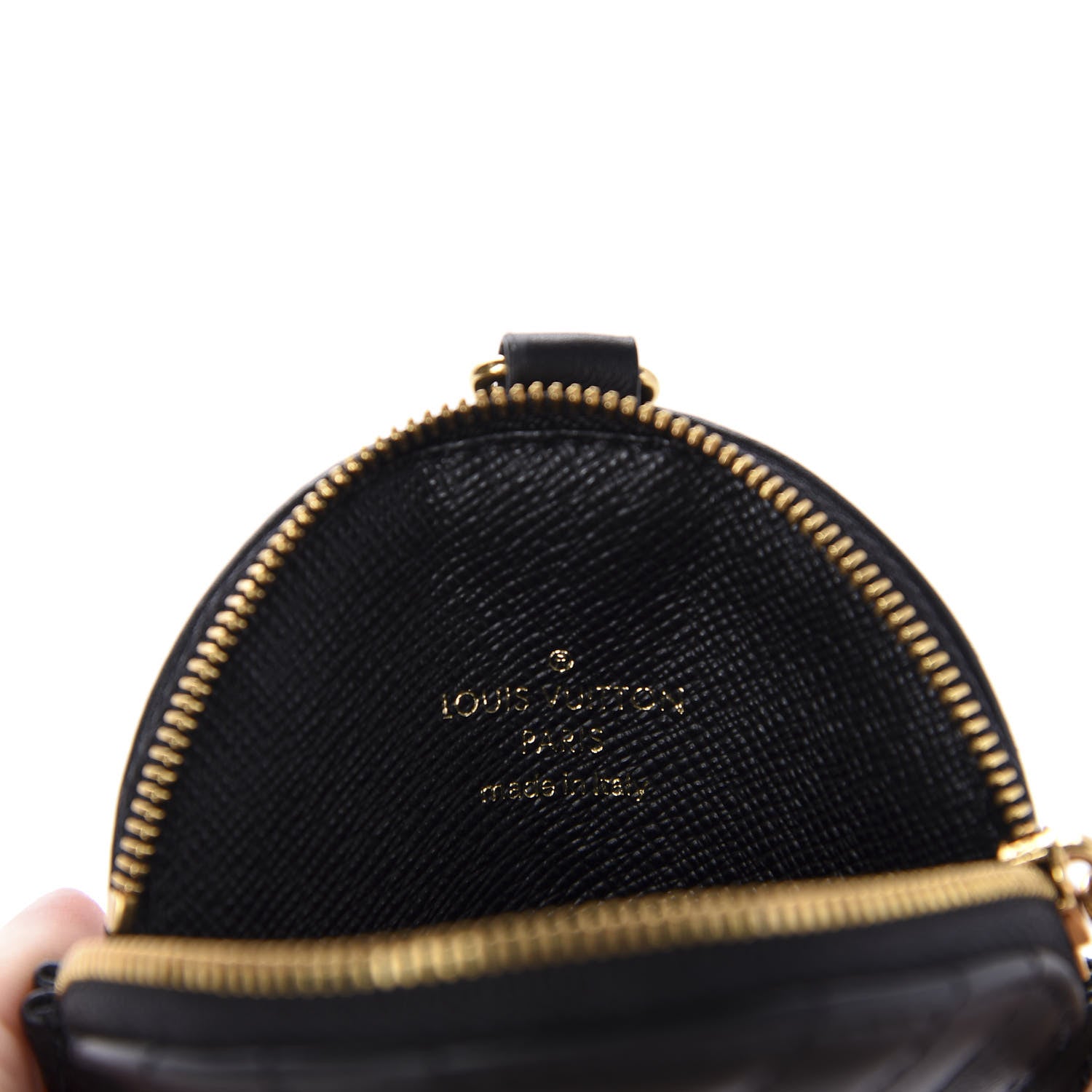 Louis Vuitton Calfskin New Wave Multi Pochette Round Coin Purse Black 7 of 7