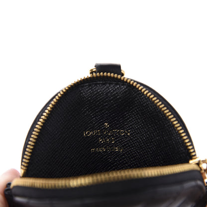Louis Vuitton Calfskin New Wave Multi Pochette Round Coin Purse Black 7 of 7