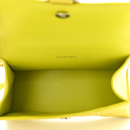 Balenciaga Grained Calfskin Hourglass Top Handle Bag XS Lime 5 of 9