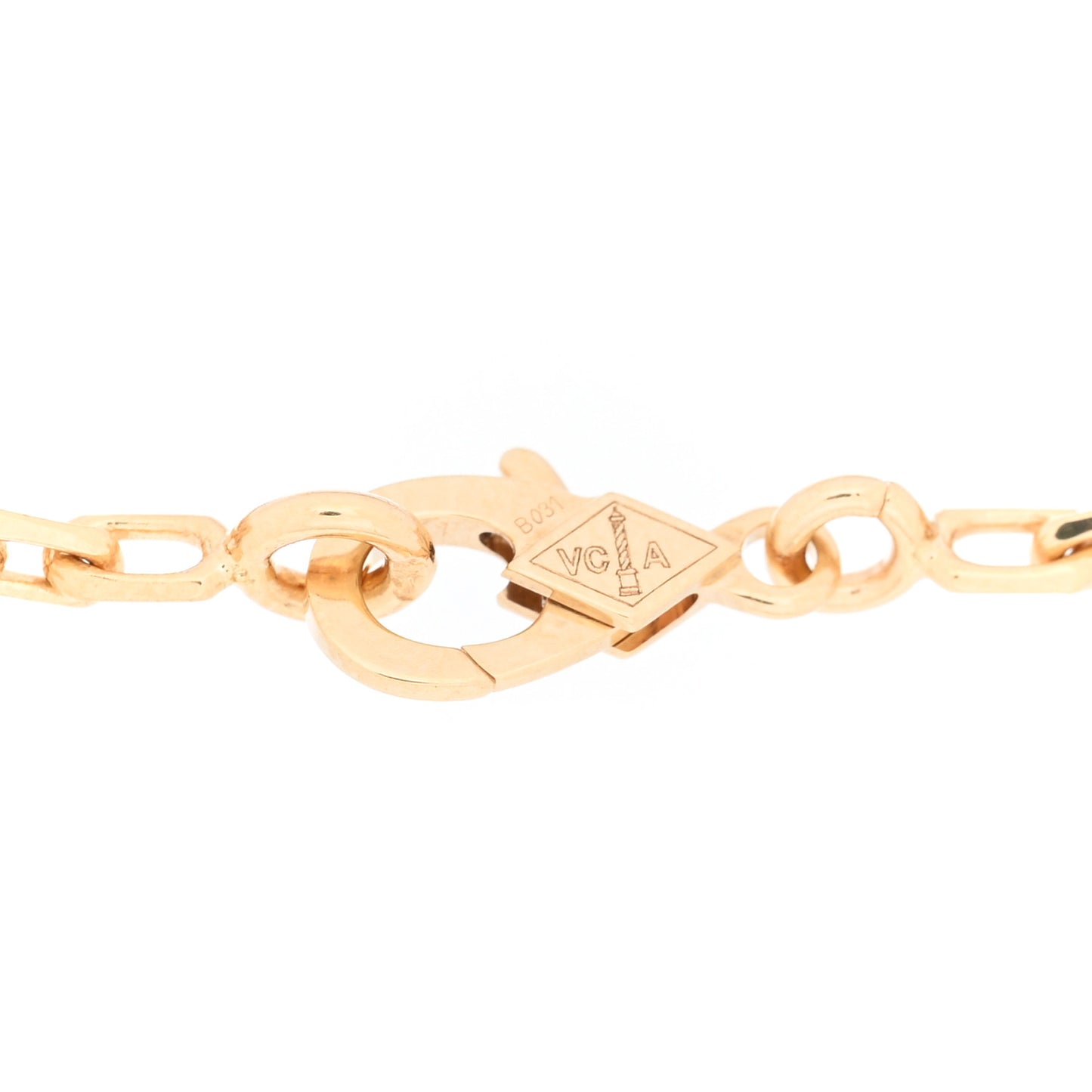 18K Yellow Gold Mother of Pearl 5 Motifs Vintage Alhambra Bracelet