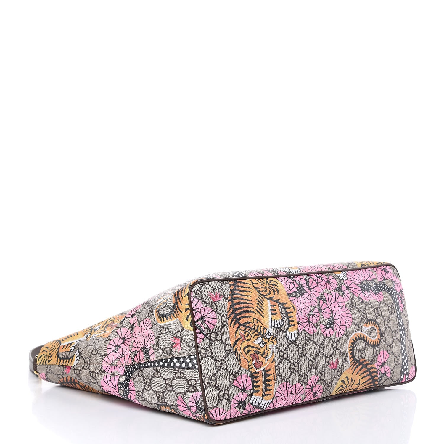 Gucci Soft GG Supreme Monogram Bengal Medium Crossbody Tote Beige Pink 5 of 10