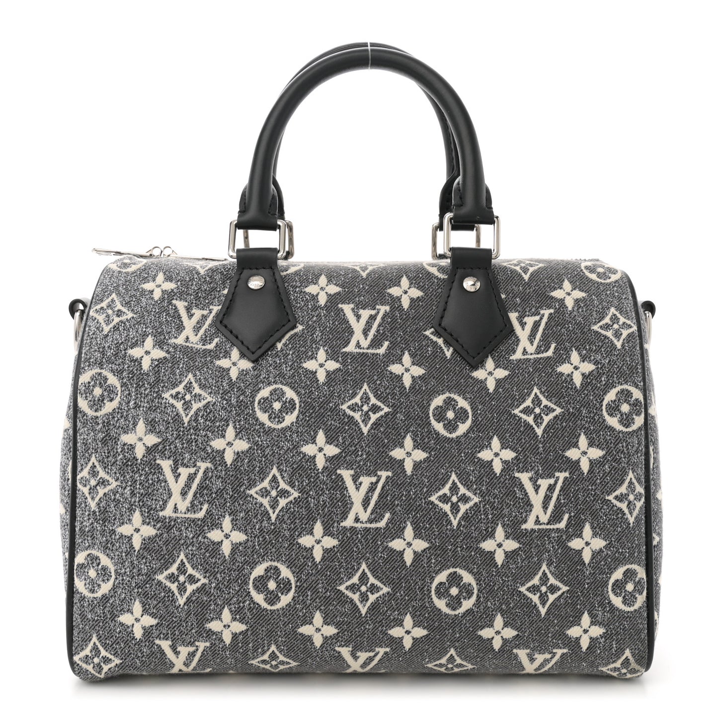 Denim Monogram Jacquard Speedy Bandouliere 25 Black
