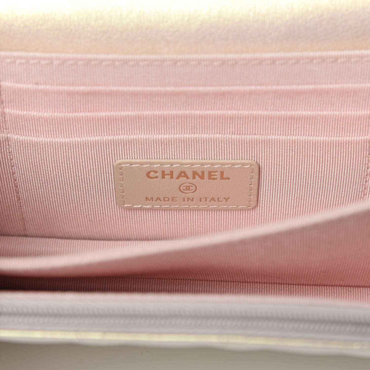 Chanel Iridescent Lambskin Quilted Mini Wallet On Chain WOC Ivory 6 of 11