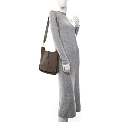 Hermes Taurillon Clemence Evelyne PM Etoupe 2 of 9