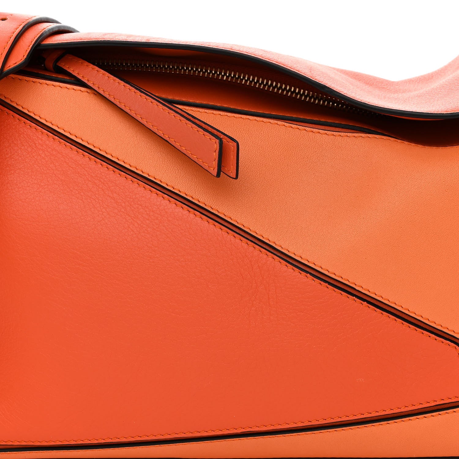 Loewe Calfskin Medium Puzzle Bag Orange Multi 9 of 20