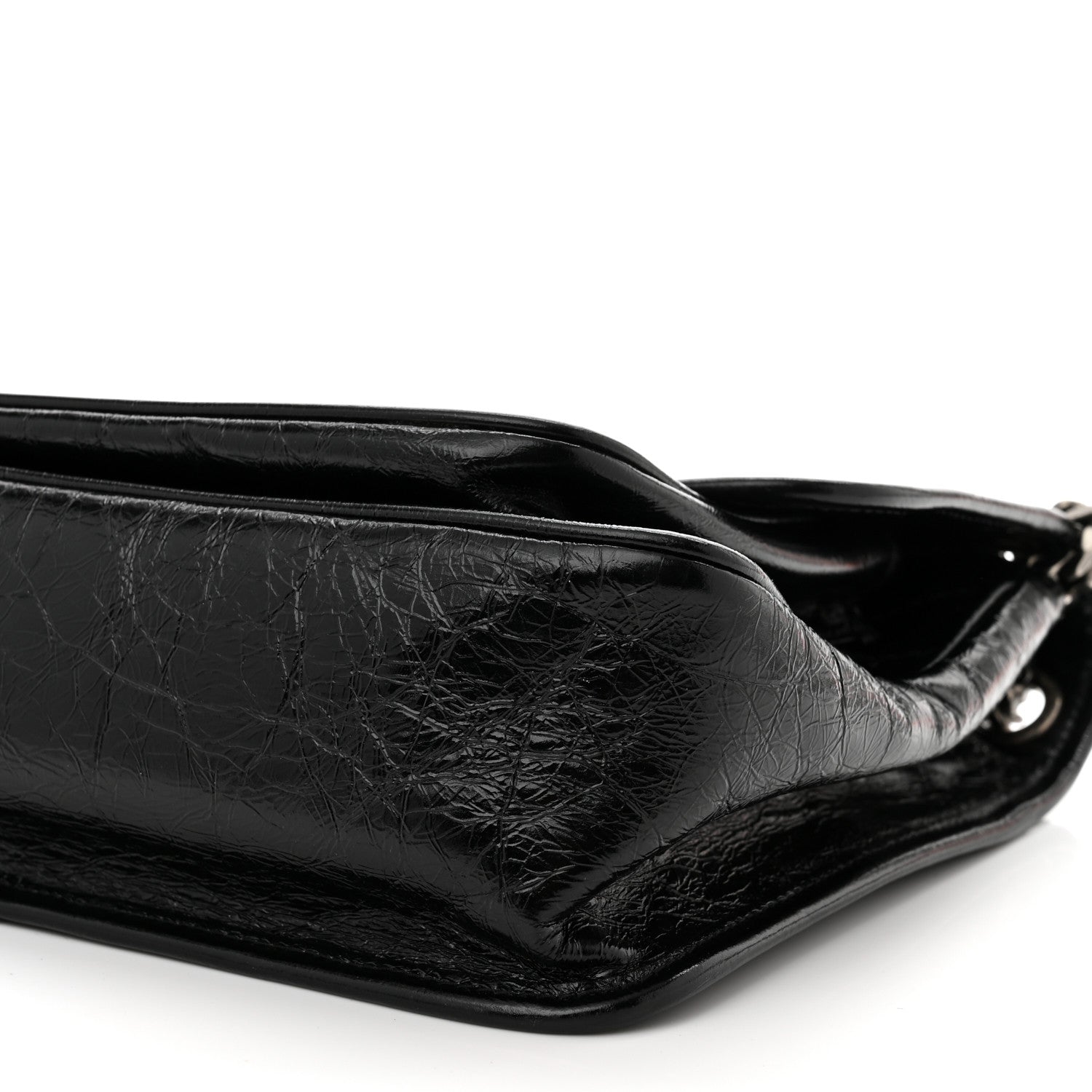 Saint Laurent Crinkled Calfskin Matelasse Monogram Medium Niki Chain Satchel Black 8 of 8