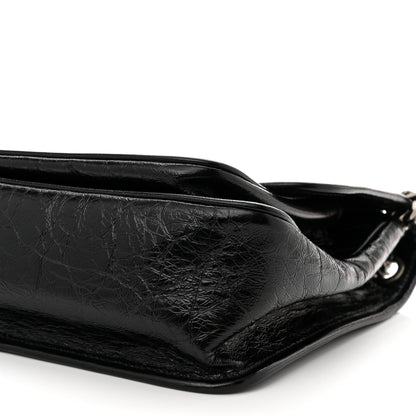 Saint Laurent Crinkled Calfskin Matelasse Monogram Medium Niki Chain Satchel Black 8 of 8