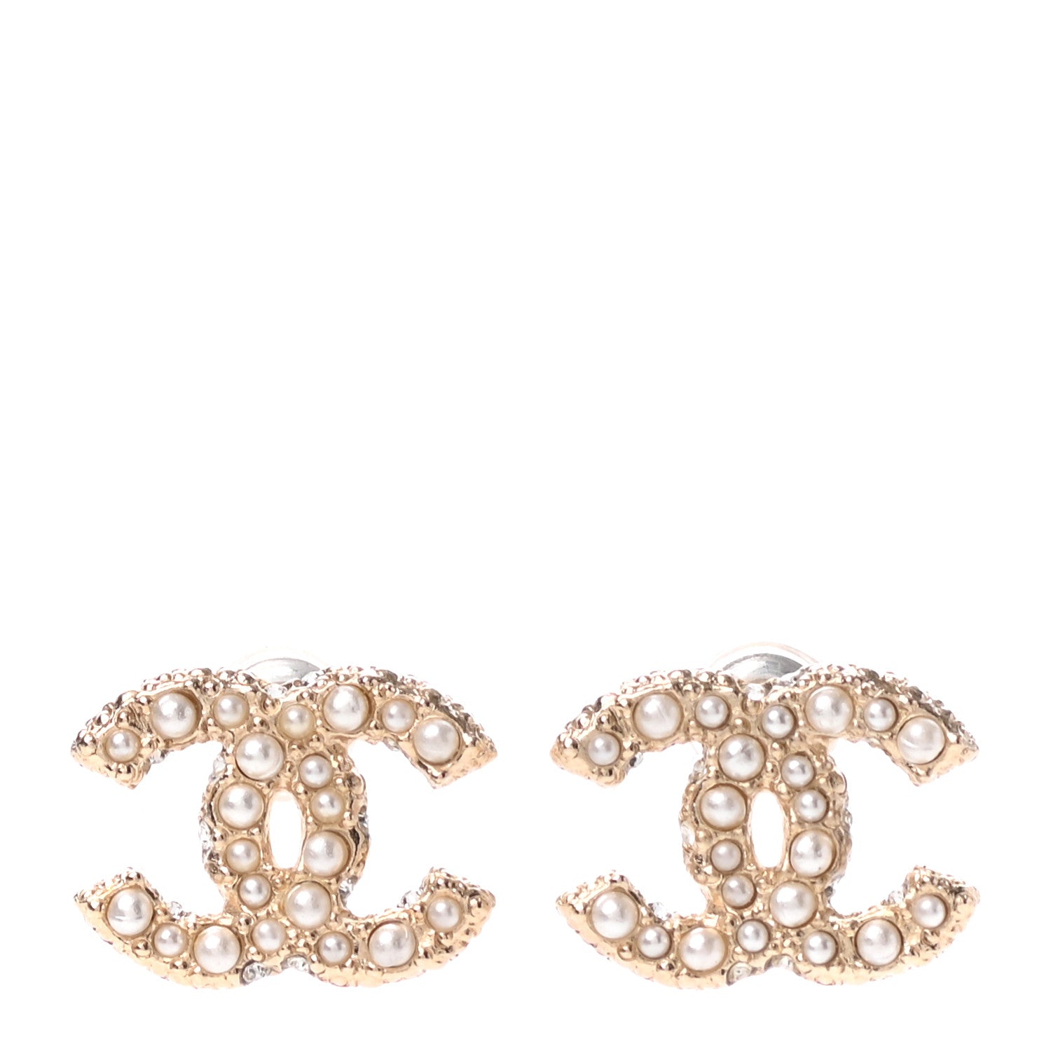 Chanel Pearl CC Earrings Gold 1 of 4