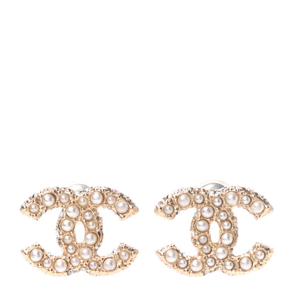 Chanel Pearl CC Earrings Gold 1 of 4