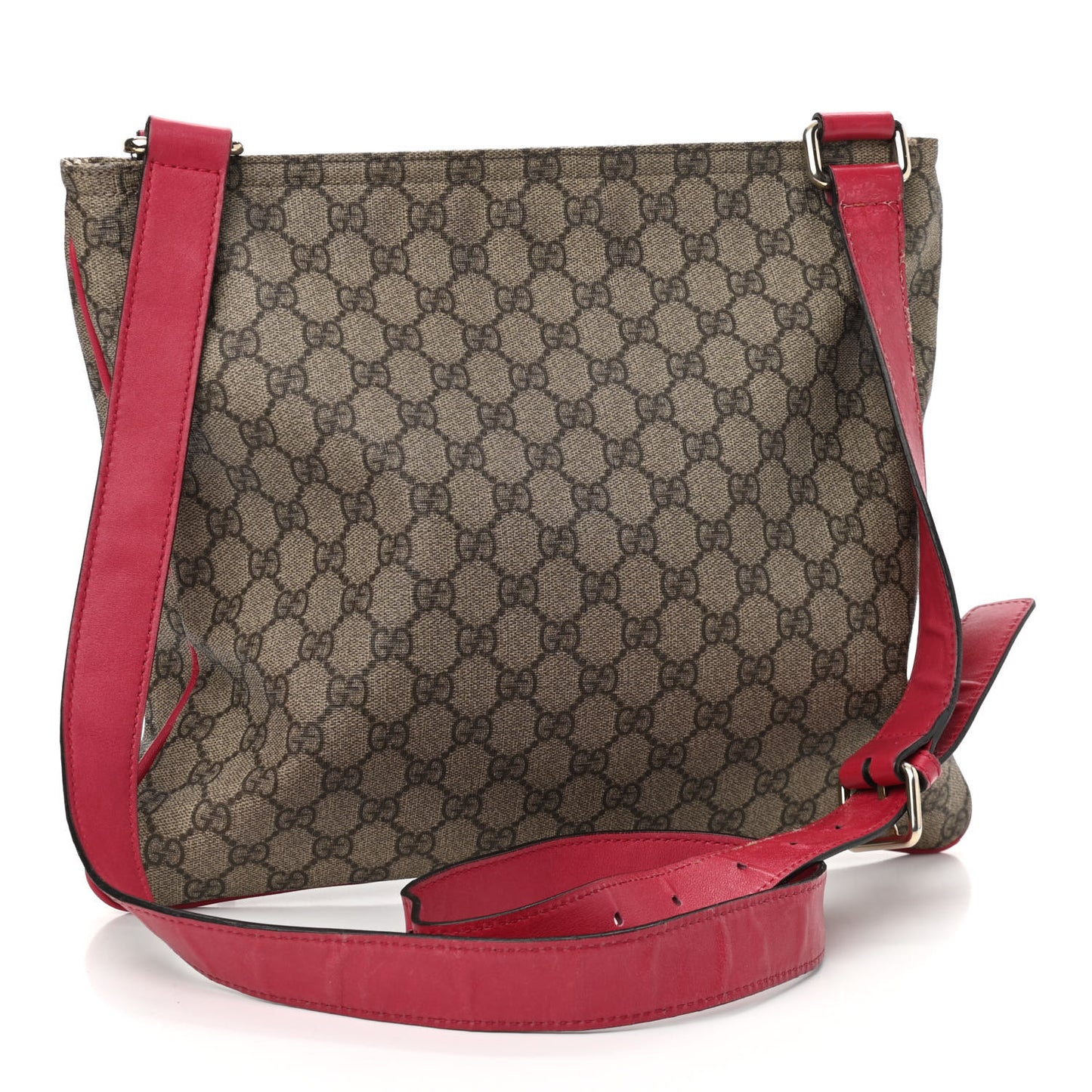 GG Supreme Monogram Medium Flat Messenger Bag Pink