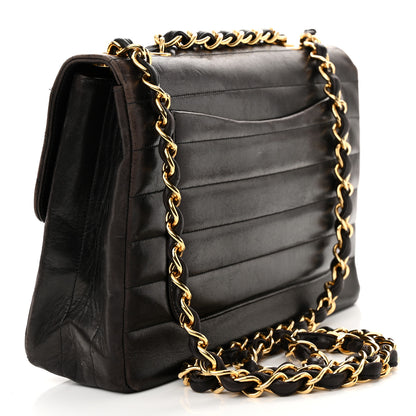 Chanel Lambskin Horizontal Quilt Jumbo Single Flap Black 3 of 16