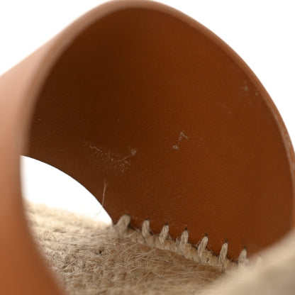 Hermes Calfskin Tivoli Espadrille Wedge Sandals 38 Naturel 9 of 11