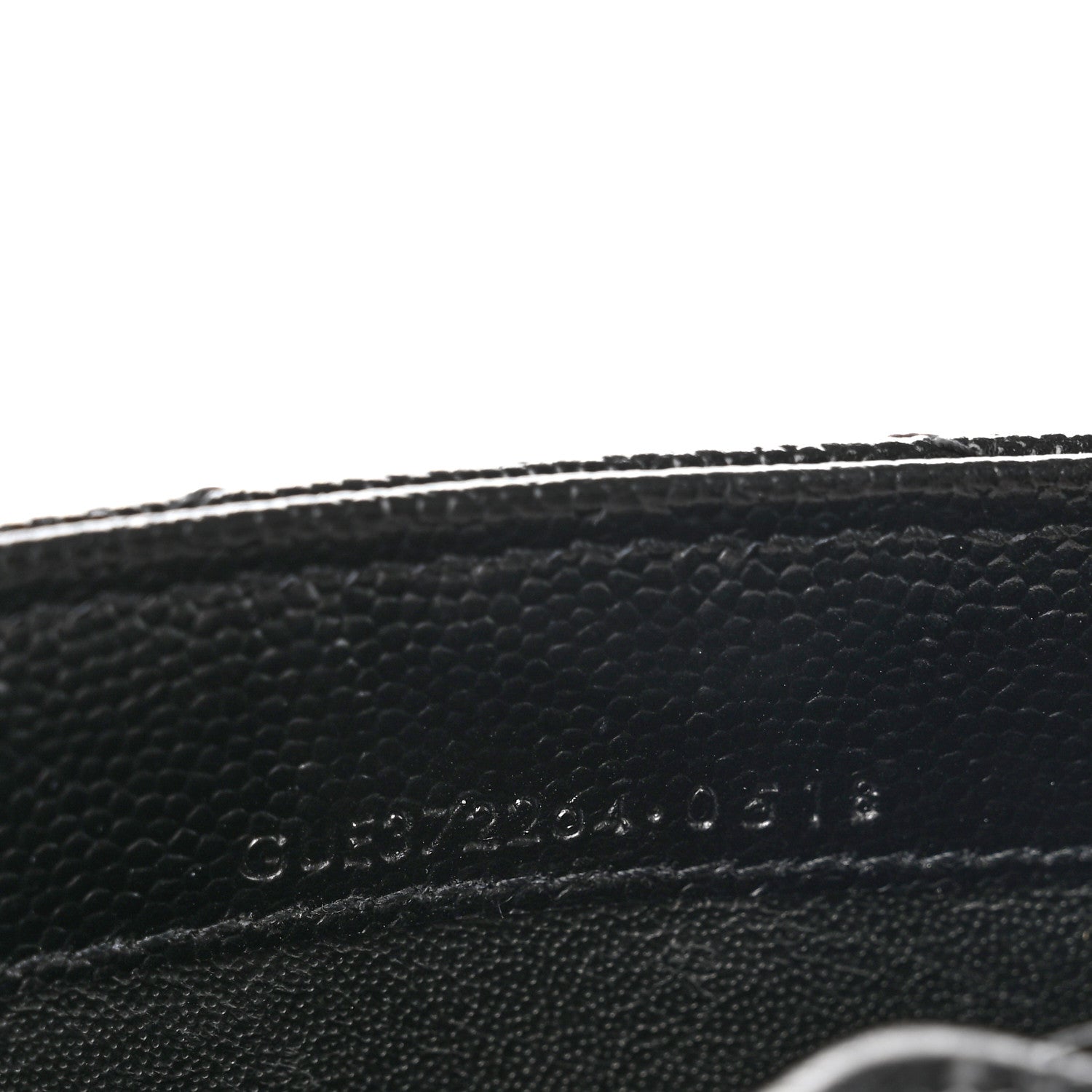 Saint Laurent Grain De Poudre Matelasse Chevron Monogram Flap Wallet Black 7 of 7