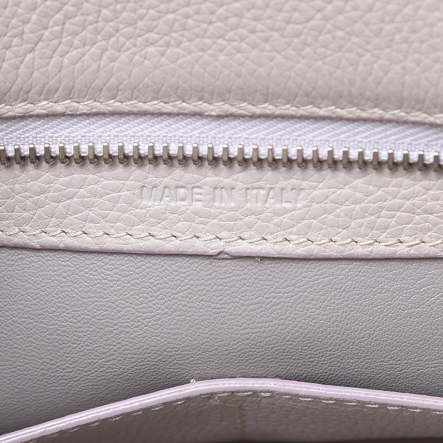Grained Calfskin Medium Bar Tote Rose Poudre