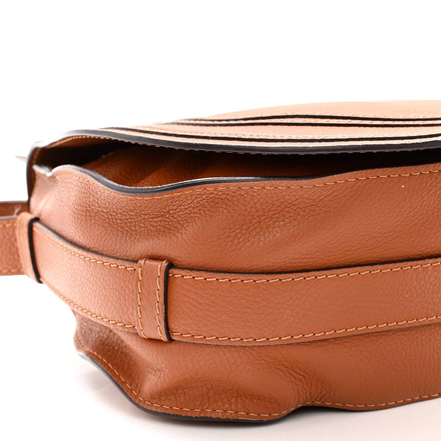 Chloe Calfskin Medium Marcie Round Crossbody Bag Tan 8 of 10