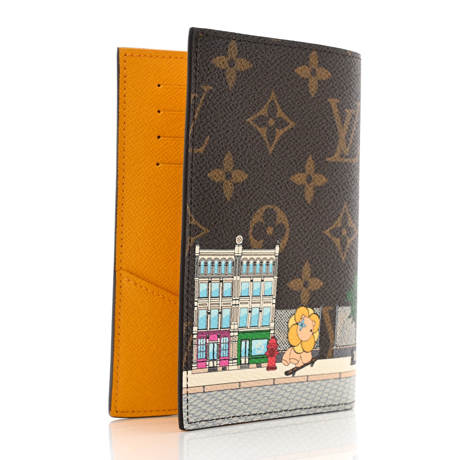 Louis Vuitton Monogram 2022 Christmas Animation New York Soho Passport Cover Yellow 3 of 7