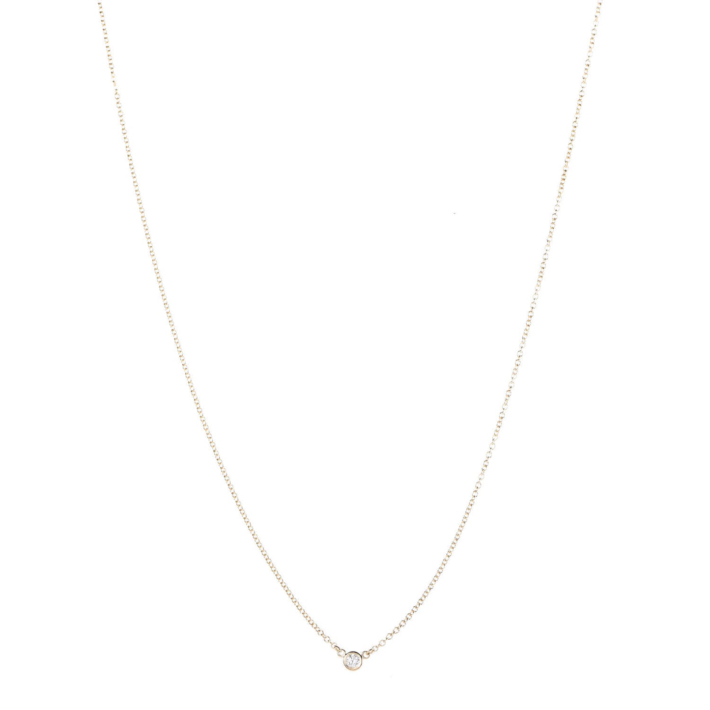 18K Yellow Gold Diamond .05ct Elsa Peretti Diamonds by the Yard Pendant Necklace