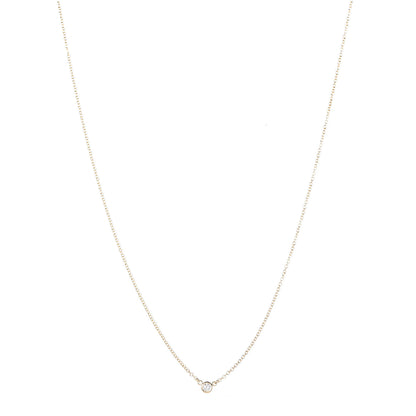 Tiffany 18K Yellow Gold Diamond .05ct Elsa Peretti Diamonds by the Yard Pendant Necklace 1 of 6