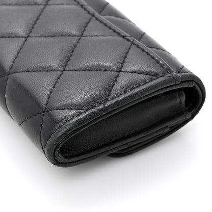 Chanel Lambskin Quilted Flap Card Holder Wallet Black 11 of 13