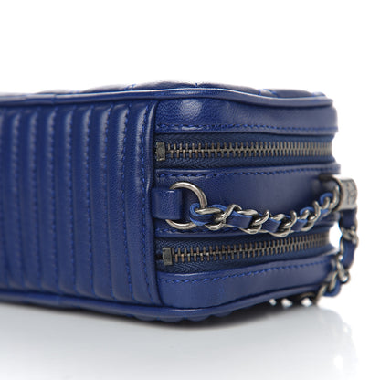 Chanel Lambskin Quilted Mini Coco Boy Camera Bag Blue 9 of 9