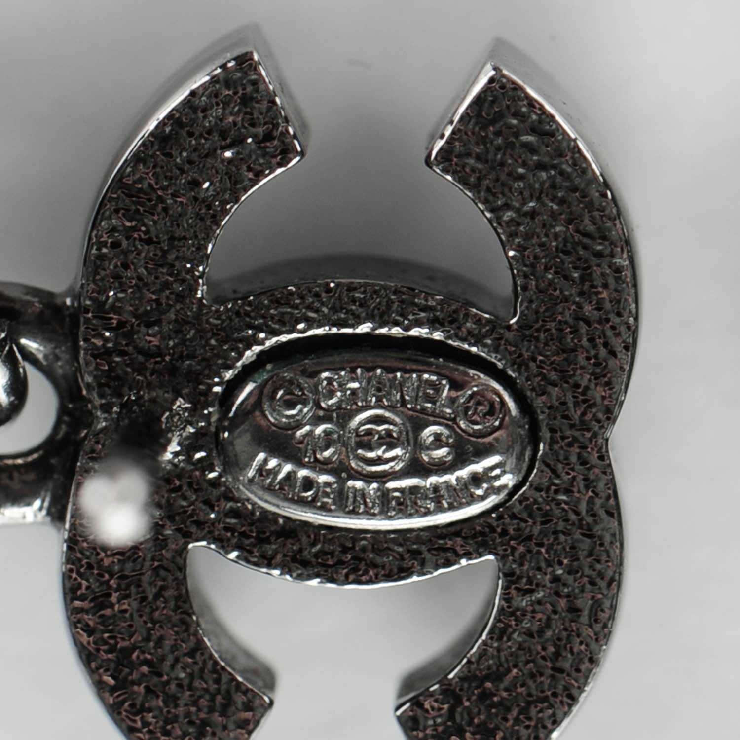 Chanel Enamel Resin CC Drop Earrings Black 4 of 4