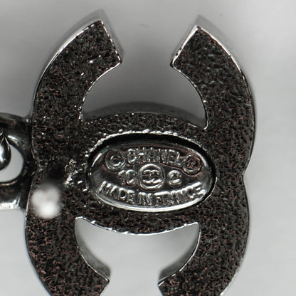 Chanel Enamel Resin CC Drop Earrings Black 4 of 4