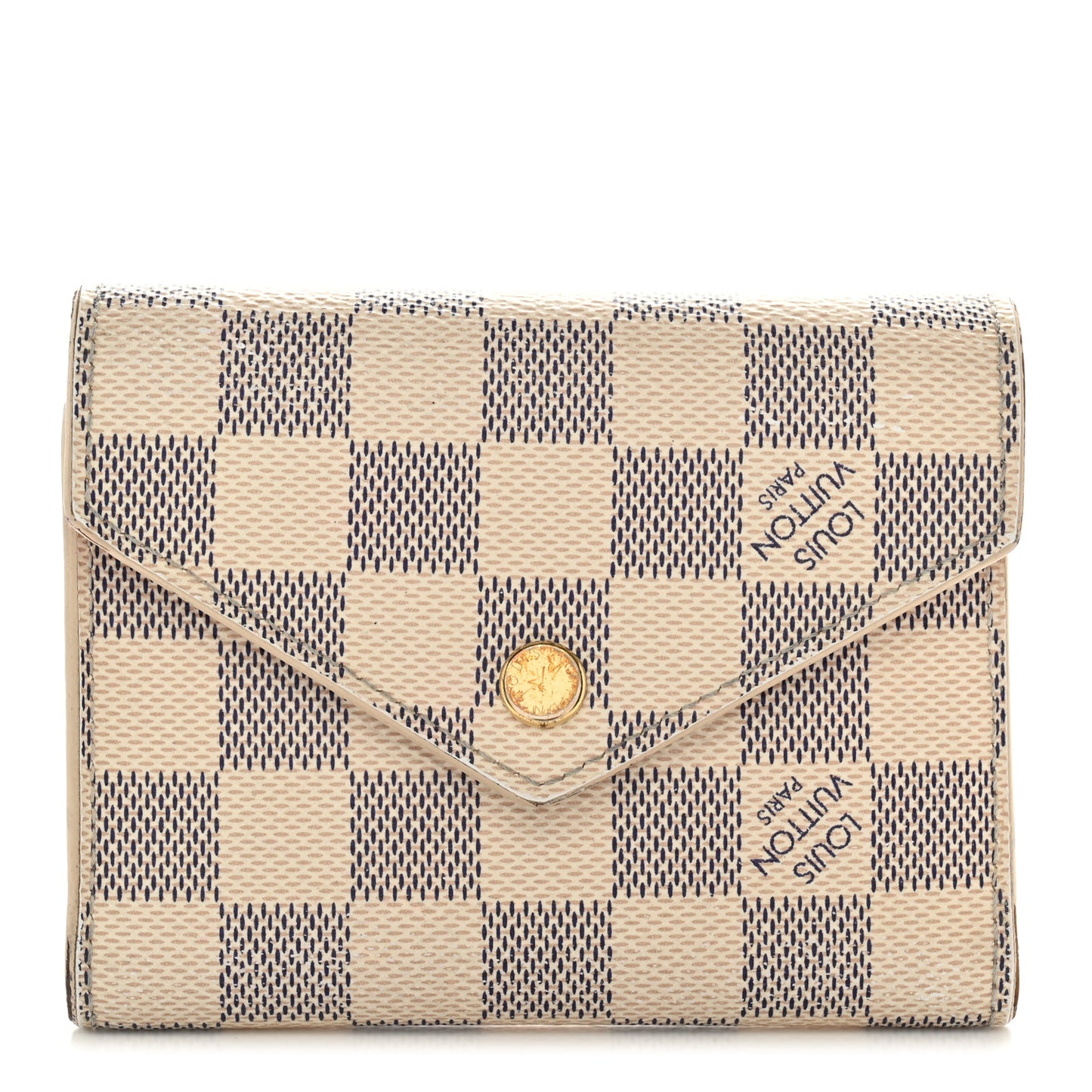 Damier Azur Victorine Wallet Rose Ballerine